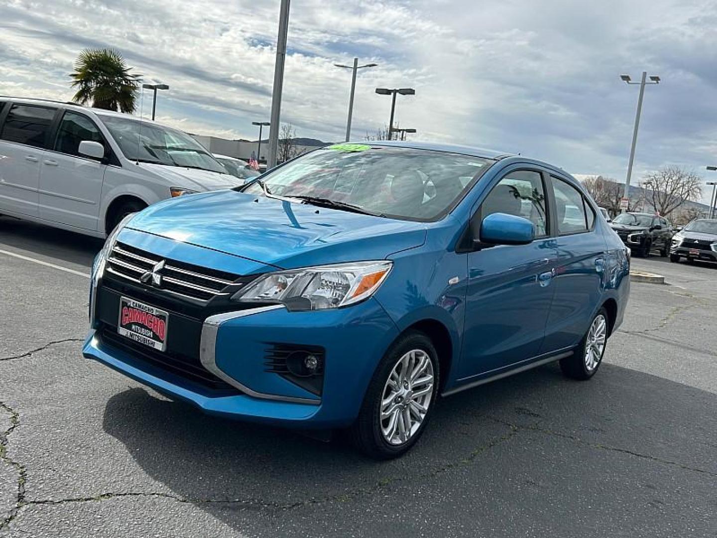 2024 BLUE Mitsubishi Mirage G4 (ML32FUFJ4RH) with an 3-Cyl 1.2 Liter engine, Automatic CVT transmission, located at 412 Auto Vista Drive, Palmdale, 93551, (661) 945-0620, 34.592636, -118.136681 - Photo#2