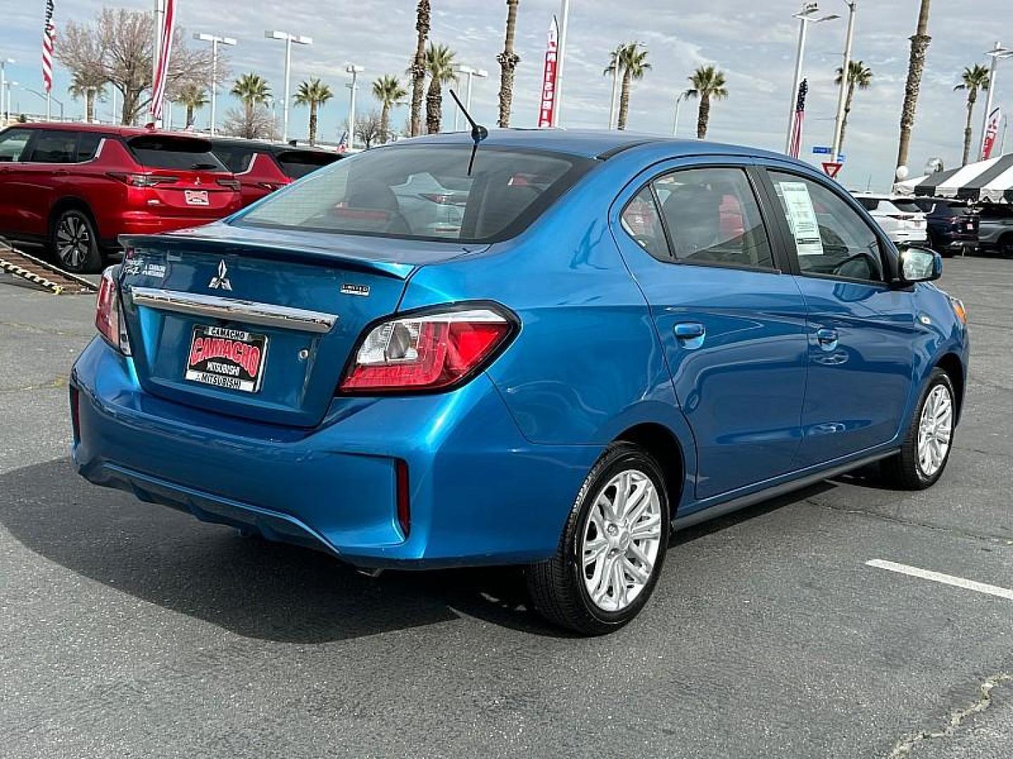 2024 BLUE Mitsubishi Mirage G4 (ML32FUFJ4RH) with an 3-Cyl 1.2 Liter engine, Automatic CVT transmission, located at 412 Auto Vista Drive, Palmdale, 93551, (661) 945-0620, 34.592636, -118.136681 - Photo#4