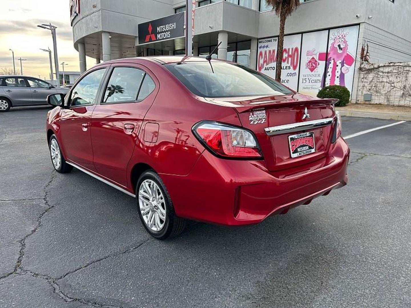 2024 RED Mitsubishi Mirage G4 (ML32FVFJ0RH) with an 3-Cyl 1.2 Liter engine, Automatic CVT transmission, located at 412 Auto Vista Drive, Palmdale, 93551, (661) 945-0620, 34.592636, -118.136681- Photo#4