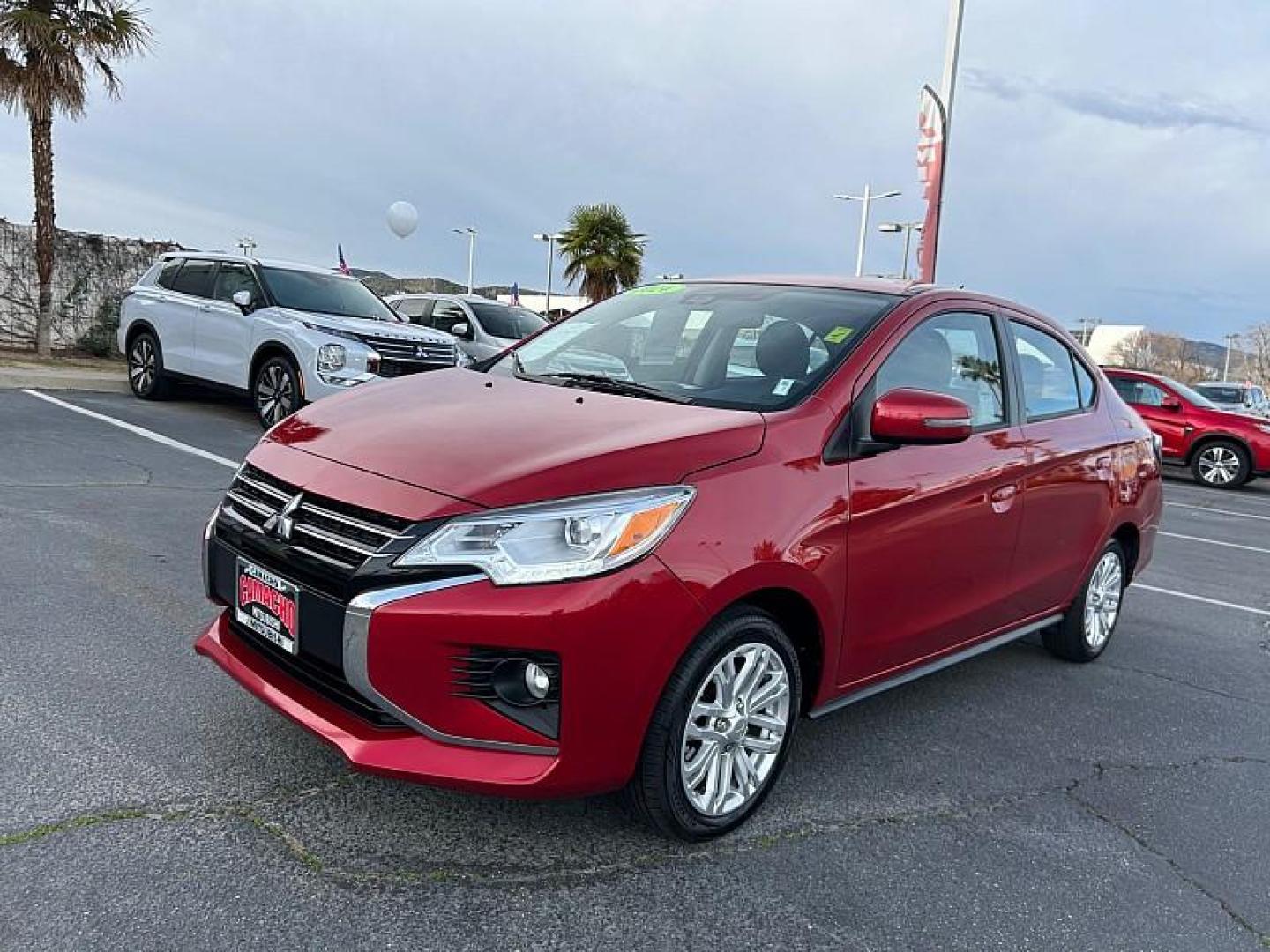 2024 RED Mitsubishi Mirage G4 (ML32FVFJ0RH) with an 3-Cyl 1.2 Liter engine, Automatic CVT transmission, located at 412 Auto Vista Drive, Palmdale, 93551, (661) 945-0620, 34.592636, -118.136681- Photo#6