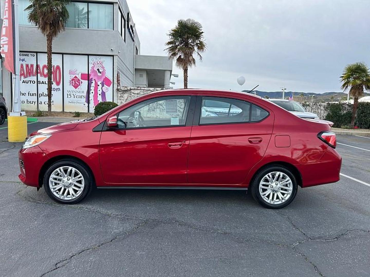 2024 RED Mitsubishi Mirage G4 (ML32FVFJ0RH) with an 3-Cyl 1.2 Liter engine, Automatic CVT transmission, located at 412 Auto Vista Drive, Palmdale, 93551, (661) 945-0620, 34.592636, -118.136681- Photo#9