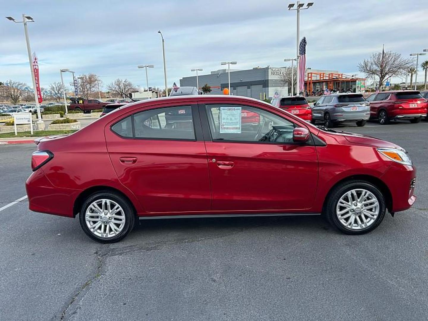 2024 RED Mitsubishi Mirage G4 (ML32FVFJ0RH) with an 3-Cyl 1.2 Liter engine, Automatic CVT transmission, located at 412 Auto Vista Drive, Palmdale, 93551, (661) 945-0620, 34.592636, -118.136681- Photo#13