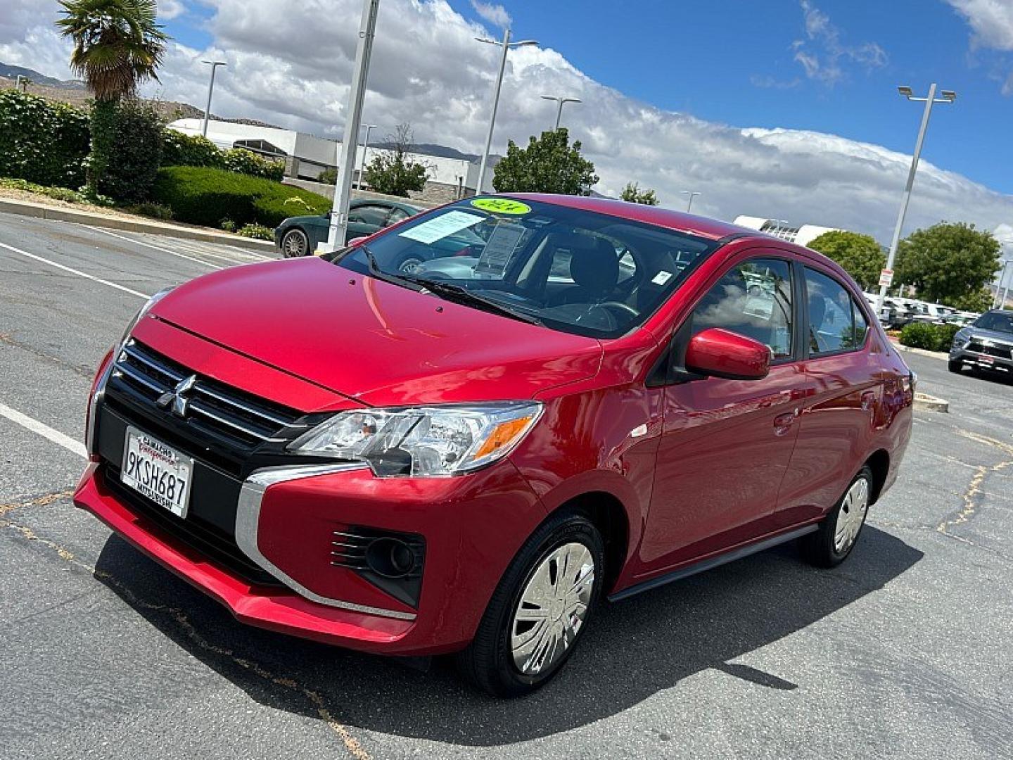 2024 BURGUNDY Mitsubishi Mirage G4 (ML32FUFJ7RH) with an 3-Cyl 1.2 Liter engine, Automatic CVT transmission, located at 412 Auto Vista Drive, Palmdale, 93551, (661) 945-0620, 34.592636, -118.136681 - Photo#2