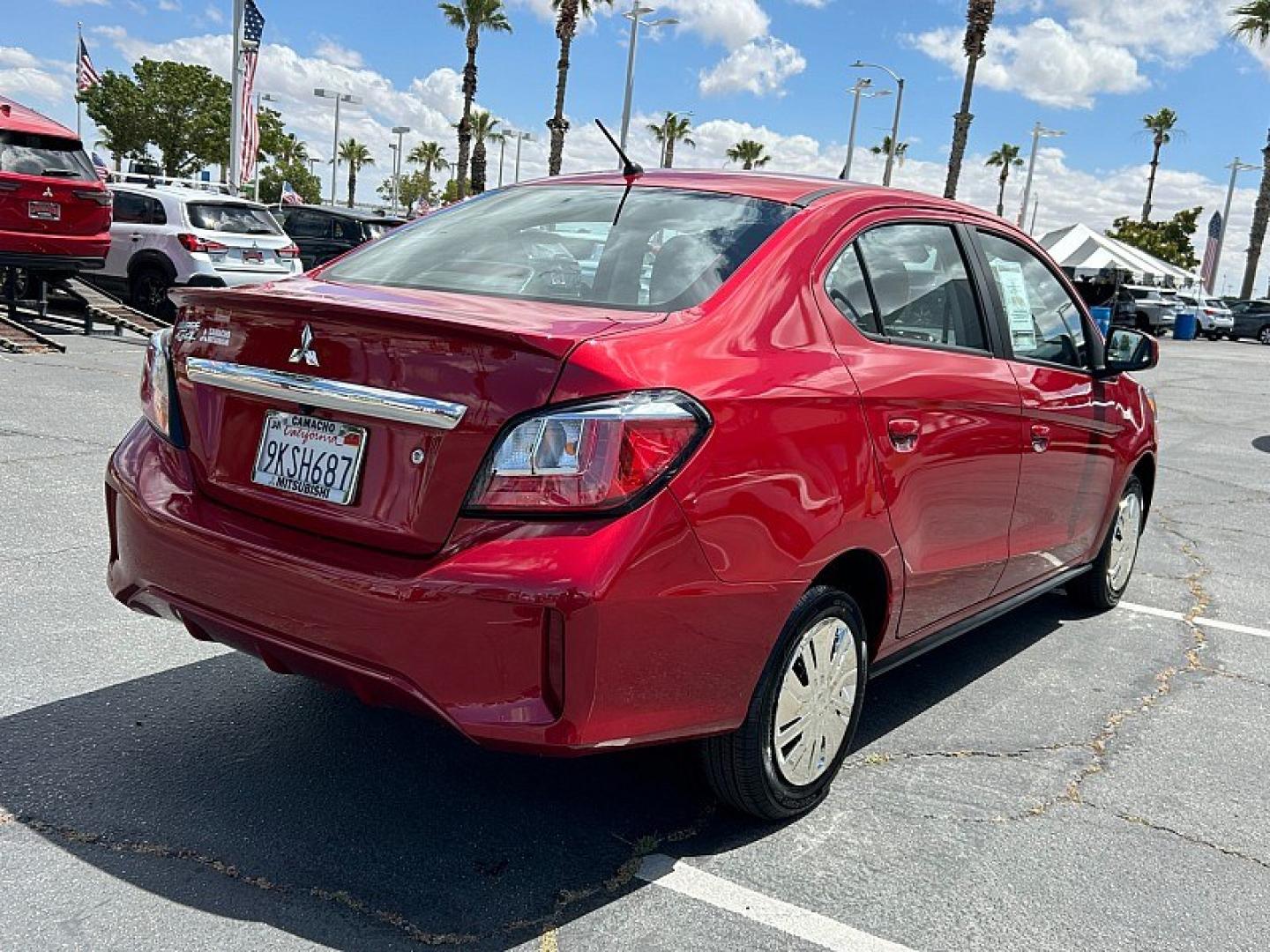2024 BURGUNDY Mitsubishi Mirage G4 (ML32FUFJ7RH) with an 3-Cyl 1.2 Liter engine, Automatic CVT transmission, located at 412 Auto Vista Drive, Palmdale, 93551, (661) 945-0620, 34.592636, -118.136681 - Photo#6
