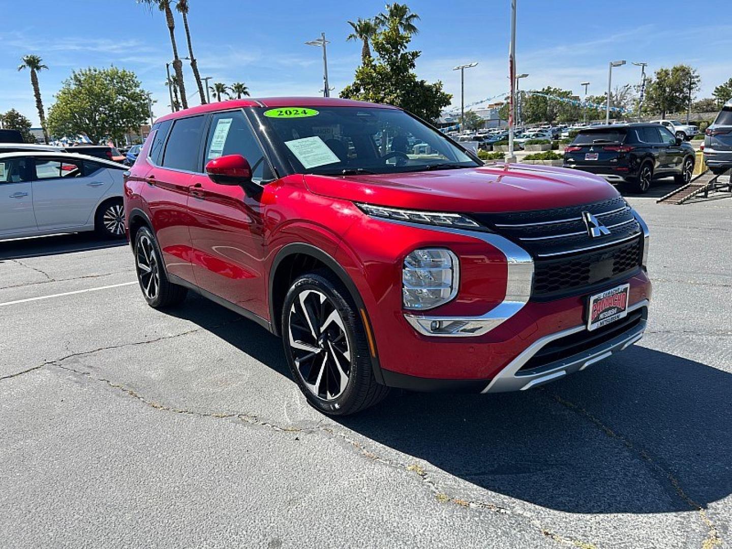 2024 RED Mitsubishi Outlander (JA4J3VA8XRZ) with an 4-Cyl 2.5 Liter engine, Automatic CVT transmission, located at 412 Auto Vista Drive, Palmdale, 93551, (661) 945-0620, 34.592636, -118.136681 - Photo#0
