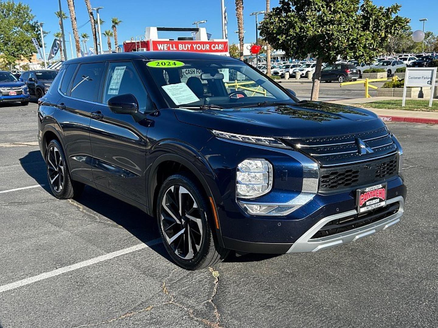 2024 blue Mitsubishi Outlander (JA4J4VA8XRZ) with an 4-Cyl 2.5 Liter engine, Automatic CVT transmission, located at 412 Auto Vista Drive, Palmdale, 93551, (661) 945-0620, 34.592636, -118.136681- Photo#0