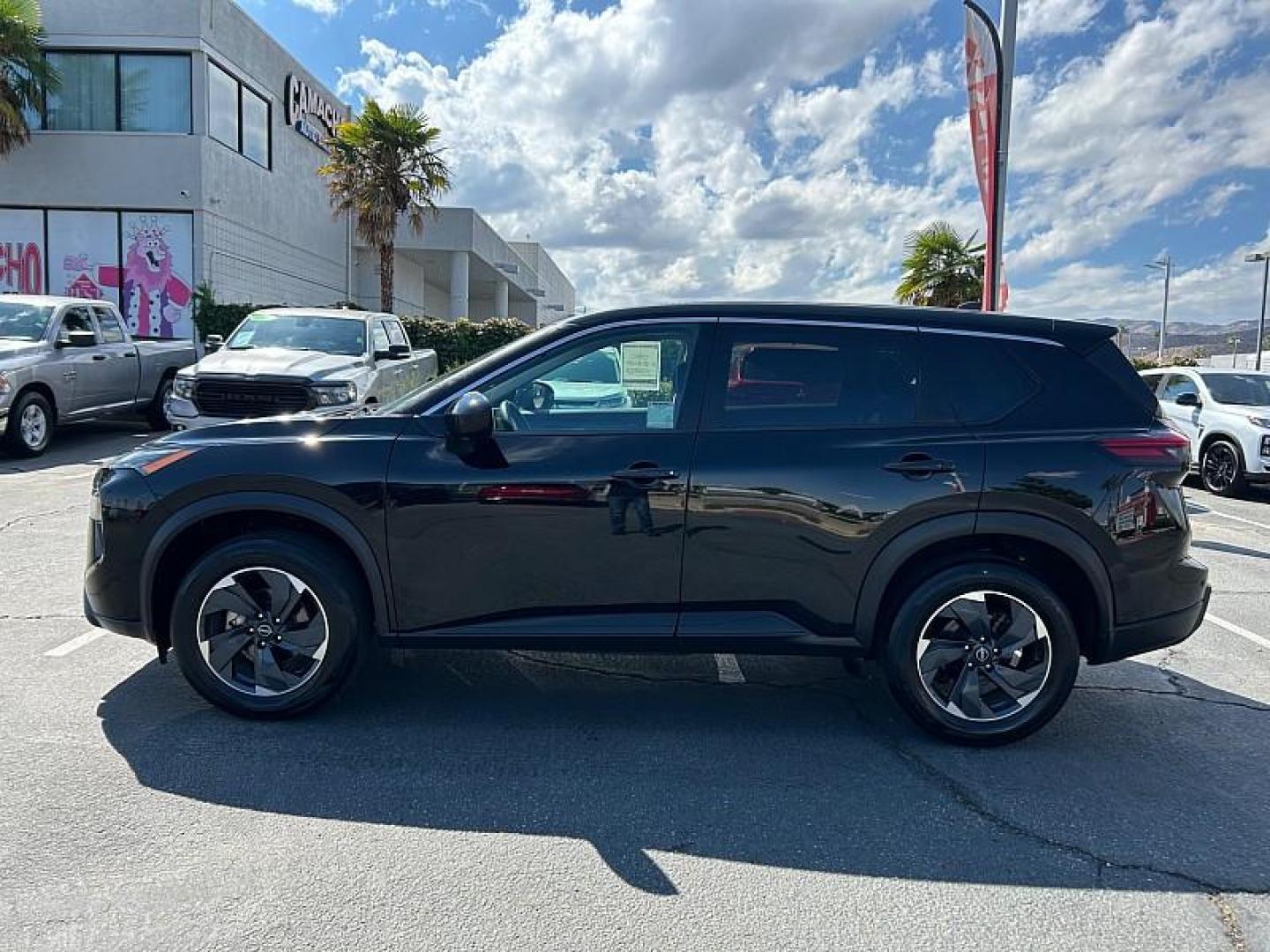 2024 BLACK Nissan Rogue (5N1BT3BAXRC) with an 3-Cyl Turbo 1.5 Liter engine, Automatic CVT transmission, located at 412 Auto Vista Drive, Palmdale, 93551, (661) 945-0620, 34.592636, -118.136681 - Photo#3
