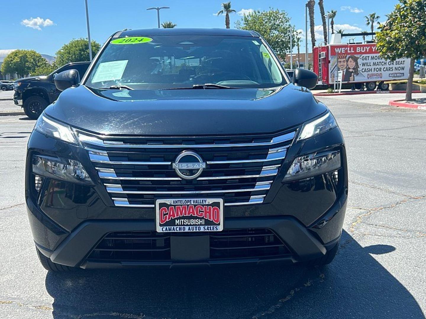 2024 BLACK Nissan Rogue (5N1BT3AA2RC) with an 3-Cyl Turbo 1.5 Liter engine, Automatic CVT transmission, located at 412 Auto Vista Drive, Palmdale, 93551, (661) 945-0620, 34.592636, -118.136681 - Photo#2