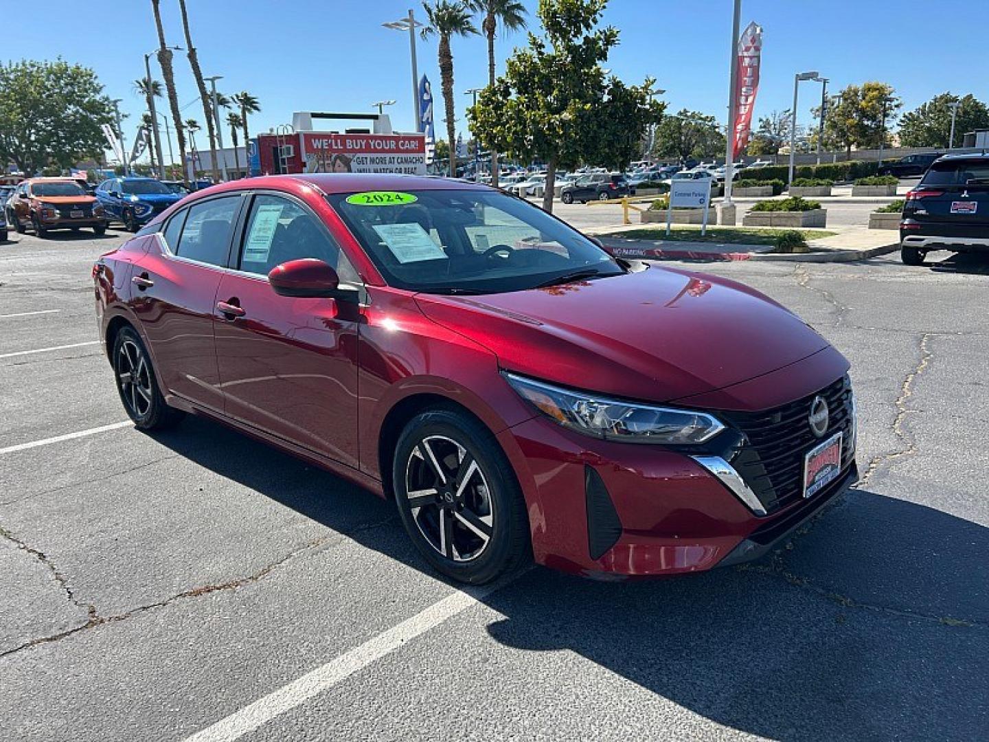 2024 RED Nissan Sentra (3N1AB8CV5RY) with an 4-Cyl 2.0 Liter engine, Automatic CVT w/Xtronic transmission, located at 412 Auto Vista Drive, Palmdale, 93551, (661) 945-0620, 34.592636, -118.136681- Photo#0