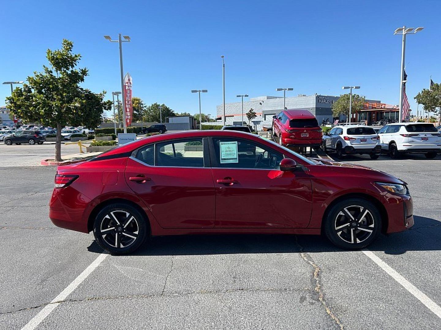 2024 RED Nissan Sentra (3N1AB8CV5RY) with an 4-Cyl 2.0 Liter engine, Automatic CVT w/Xtronic transmission, located at 412 Auto Vista Drive, Palmdale, 93551, (661) 945-0620, 34.592636, -118.136681- Photo#7