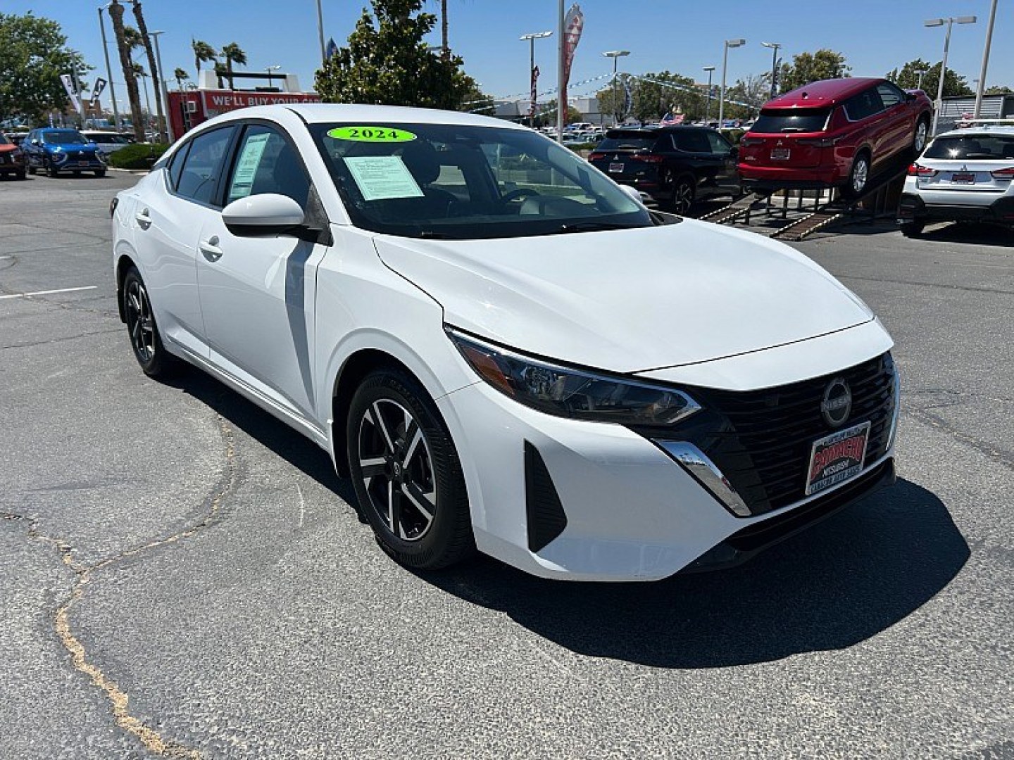 2024 White Nissan Sentra (3N1AB8CV2RY) with an 4-Cyl 2.0 Liter engine, Automatic CVT w/Xtronic transmission, located at 412 Auto Vista Drive, Palmdale, 93551, (661) 945-0620, 34.592636, -118.136681- Photo#0