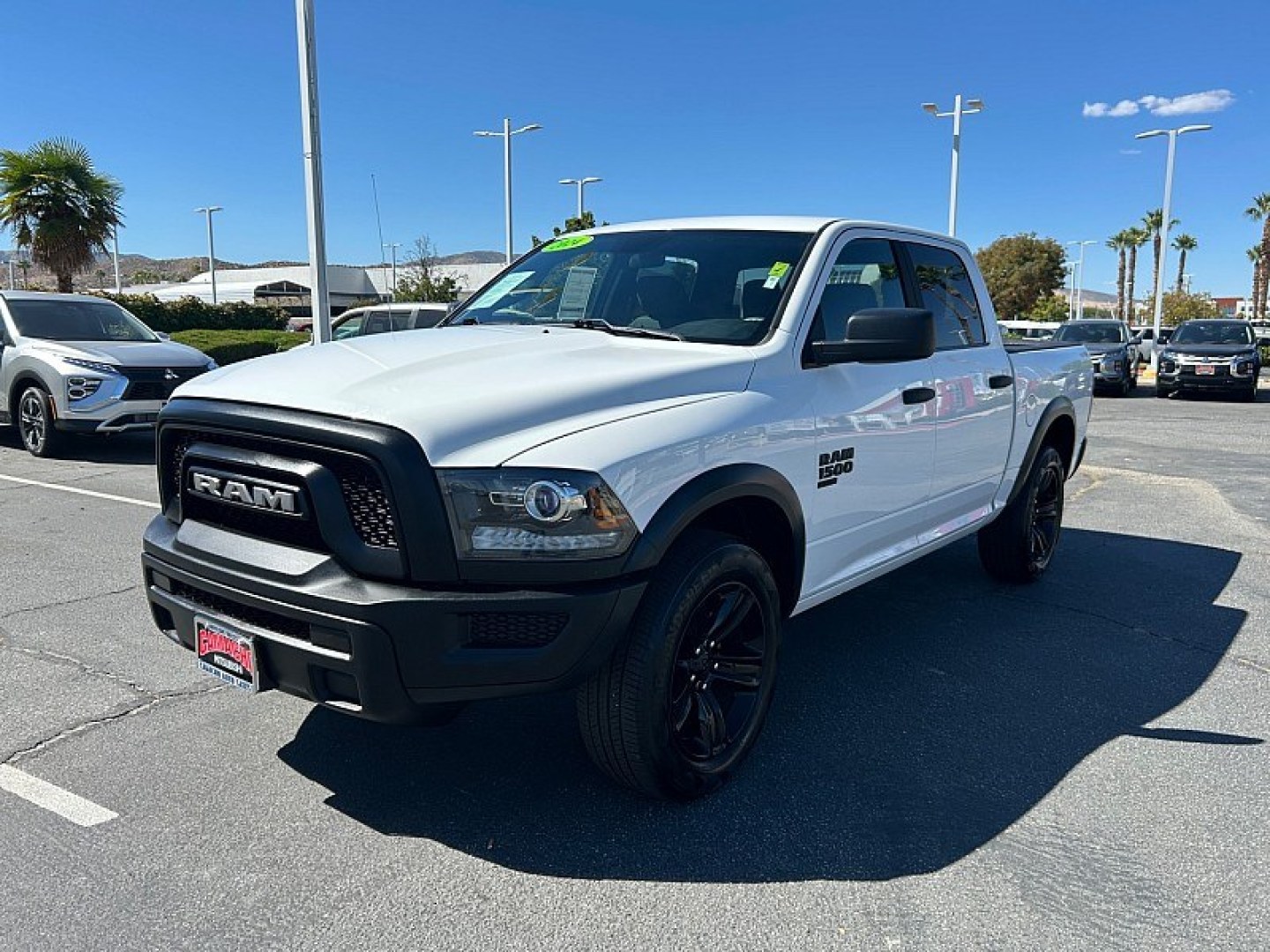2024 White /Black Ram 1500 Classic 4WD (1C6RR7LG3RS) , Automatic 8-Spd transmission, located at 412 Auto Vista Drive, Palmdale, 93551, (661) 945-0620, 34.592636, -118.136681 - WARLOCK PACKAGE and bull; CREW CAB 4X4 and bull; 20-INCH BLACK WHEELS and bull; BACKUP CAMERAGet bold styling and everyday versatility in this 2024 Ram 1500 Classic Warlock Crew Cab 4x4 with 56,770 miles. Finished in Bright White Clearcoat with a black cloth interior, this truck stands out with 2- Photo#6