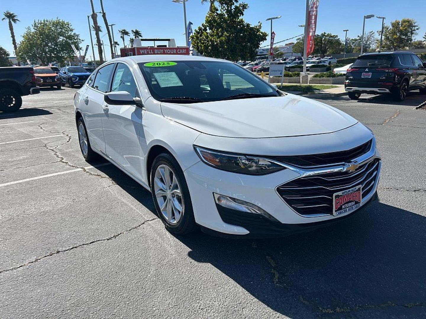 2025 WHITE Chevrolet Malibu (1G1ZD5STXSF) with an 4-Cyl Turbo 1.5 Liter engine, Automatic CVT transmission, located at 412 Auto Vista Drive, Palmdale, 93551, (661) 945-0620, 34.592636, -118.136681- Photo#0