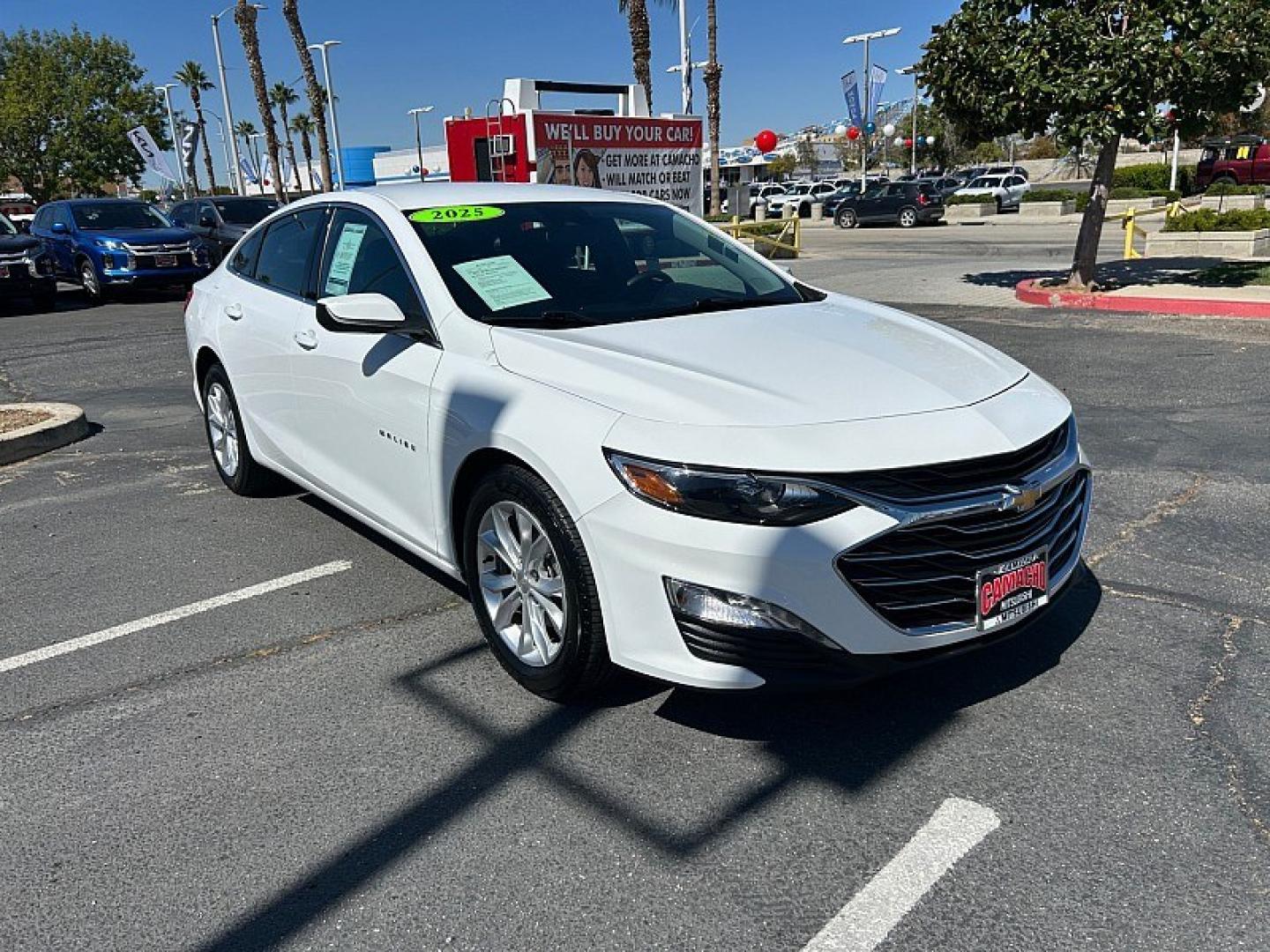 2025 White Chevrolet Malibu (1G1ZD5ST7SF) with an 4-Cyl Turbo 1.5 Liter engine, Automatic CVT transmission, located at 412 Auto Vista Drive, Palmdale, 93551, (661) 945-0620, 34.592636, -118.136681- Photo#0