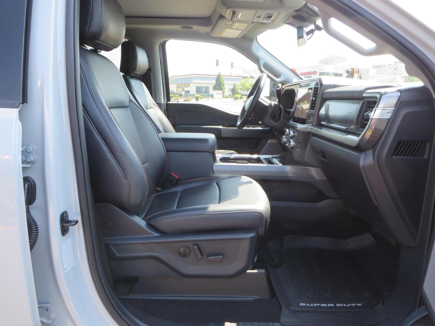 2025 Gray /Black Ford F-350 SD Lariat Crew Cab Short Bed 4WD (1FT8W3BM5SE) with an 6.7L V8 OHV 16V DIESEL engine, 6A transmission, located at 2630 Grass Valley Highway, Auburn, CA, 95603, (530) 508-5100, 38.937893, -121.095482 - Features a Readylift level kit, Falcon shocks, 20" Fuel Triton wheels, and 37" Nitto Ridge Grappler tires. - Photo#61