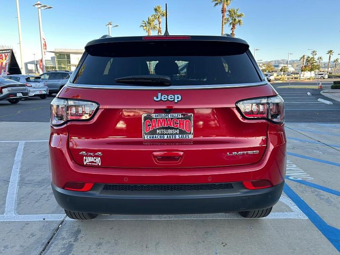2025 RED Jeep Compass (3C4NJDCN1ST) with an 4-Cyl Turbo 2.0 Liter engine, Automatic 8-Spd transmission, located at 412 Auto Vista Drive, Palmdale, 93551, (661) 945-0620, 34.592636, -118.136681 - Photo#3