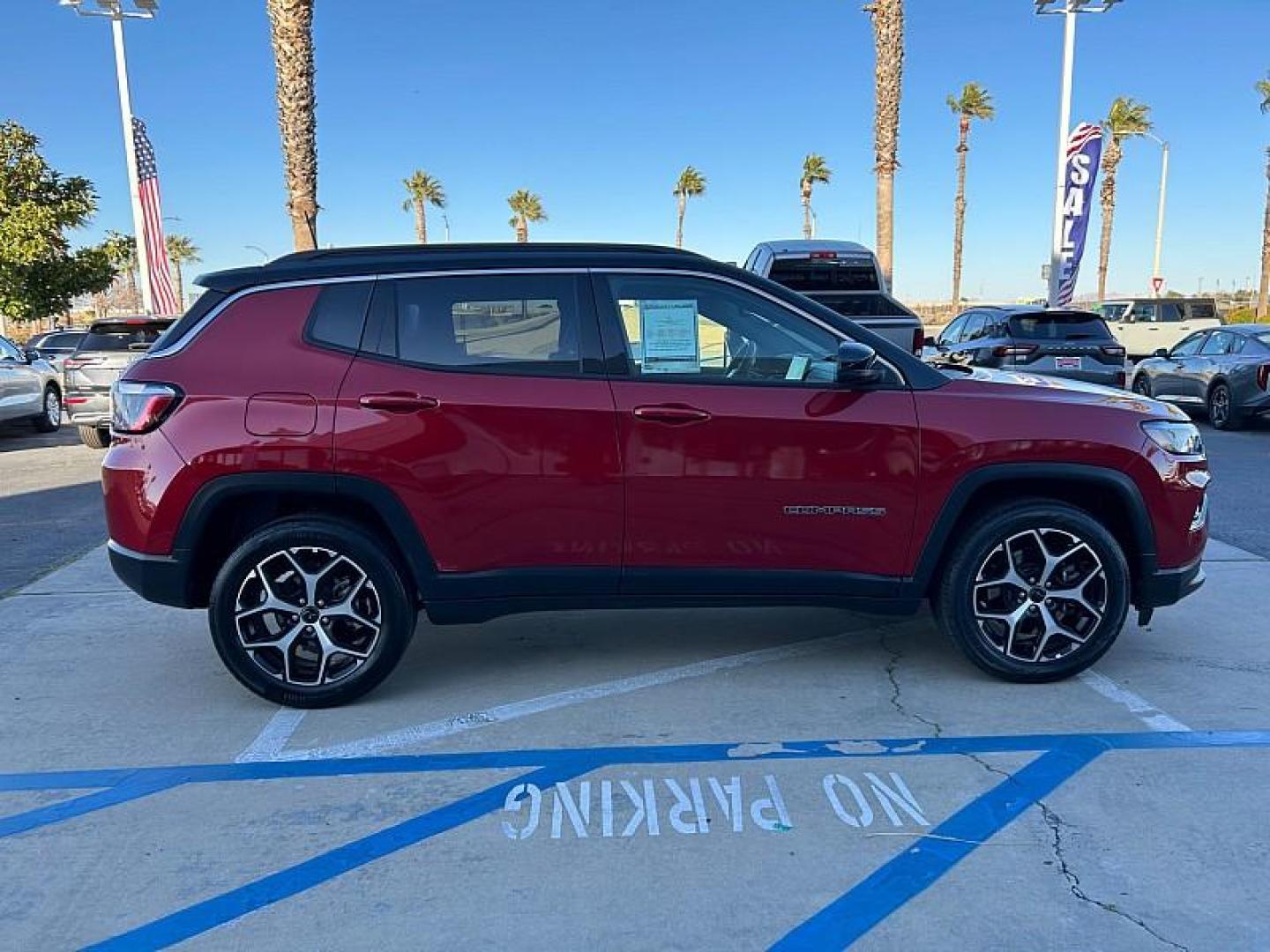 2025 RED Jeep Compass (3C4NJDCN1ST) with an 4-Cyl Turbo 2.0 Liter engine, Automatic 8-Spd transmission, located at 412 Auto Vista Drive, Palmdale, 93551, (661) 945-0620, 34.592636, -118.136681 - Photo#11