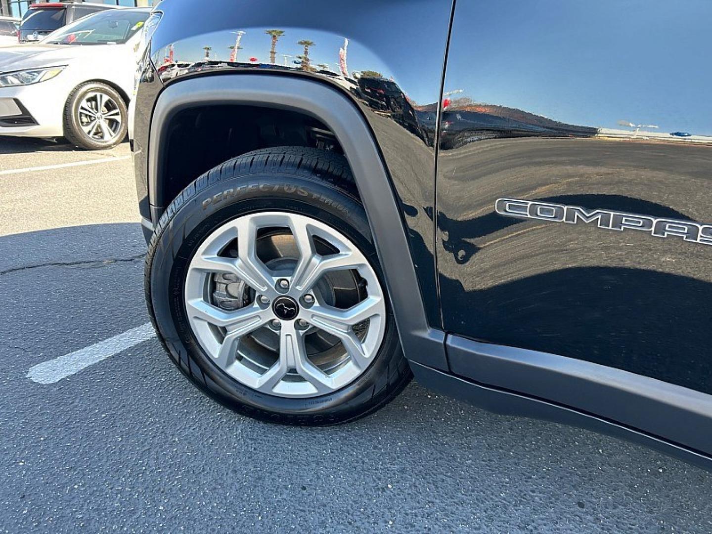 2025 Black Jeep Compass (3C4NJDAN9ST) with an 4-Cyl Turbo 2.0 Liter engine, Automatic 8-Spd transmission, located at 412 Auto Vista Drive, Palmdale, 93551, (661) 945-0620, 34.592636, -118.136681- Photo#6
