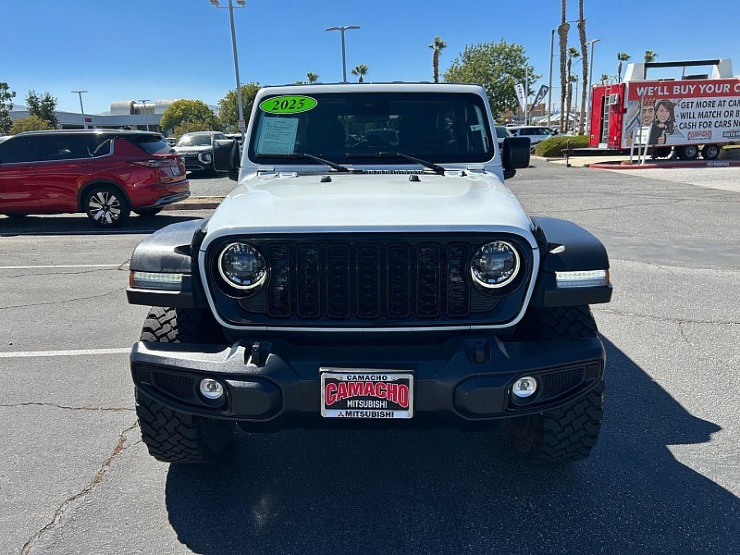 2025 White Jeep Wrangler (1C4PJXDN1SW) , located at 412 Auto Vista Drive, Palmdale, 93551, (661) 945-0620, 34.592636, -118.136681- Photo#1