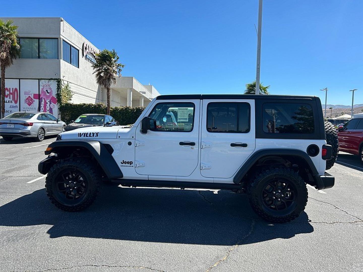 2025 White Jeep Wrangler (1C4PJXDN1SW) , located at 412 Auto Vista Drive, Palmdale, 93551, (661) 945-0620, 34.592636, -118.136681- Photo#3