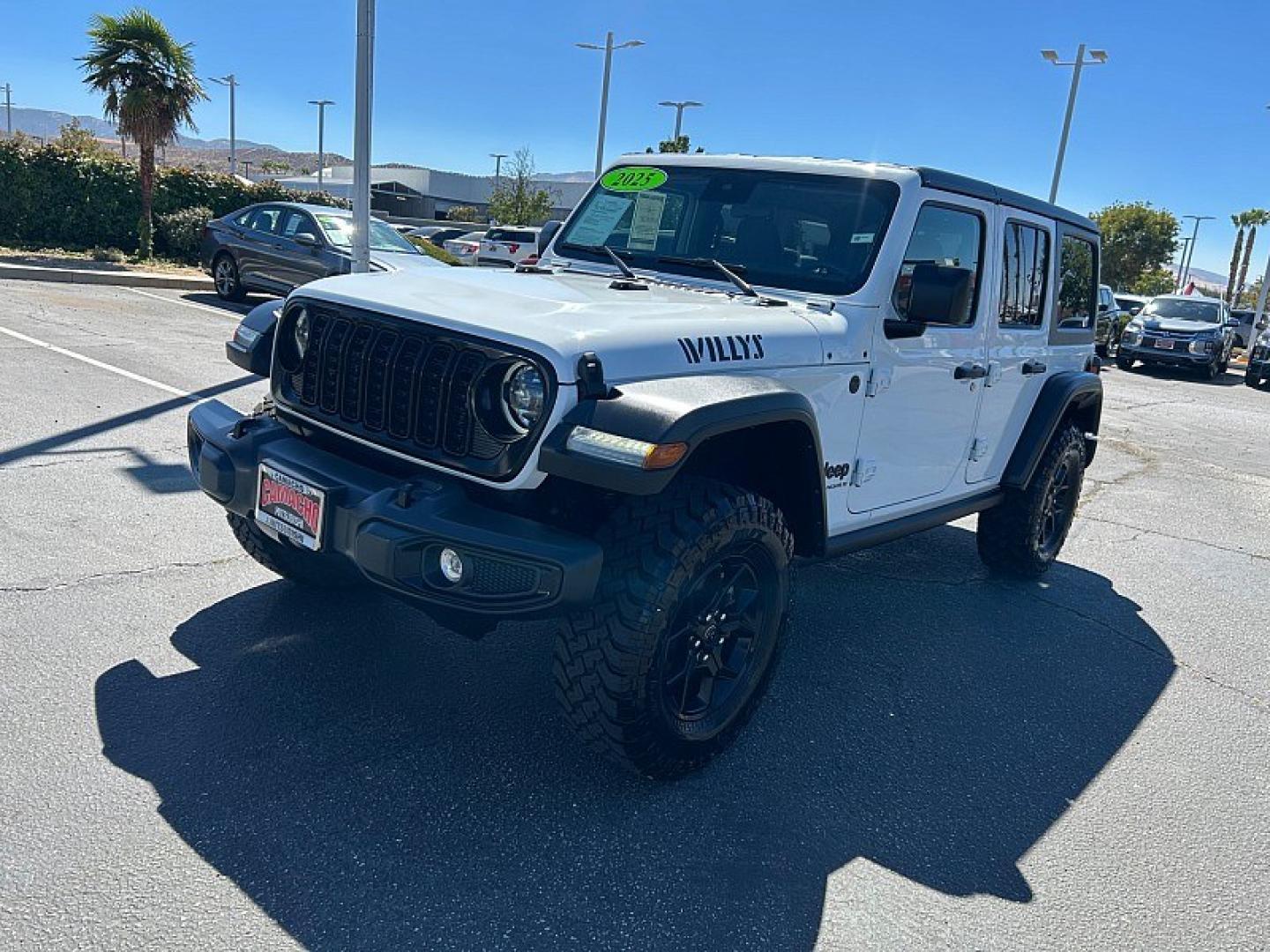 2025 White Jeep Wrangler (1C4PJXDN1SW) , located at 412 Auto Vista Drive, Palmdale, 93551, (661) 945-0620, 34.592636, -118.136681- Photo#4