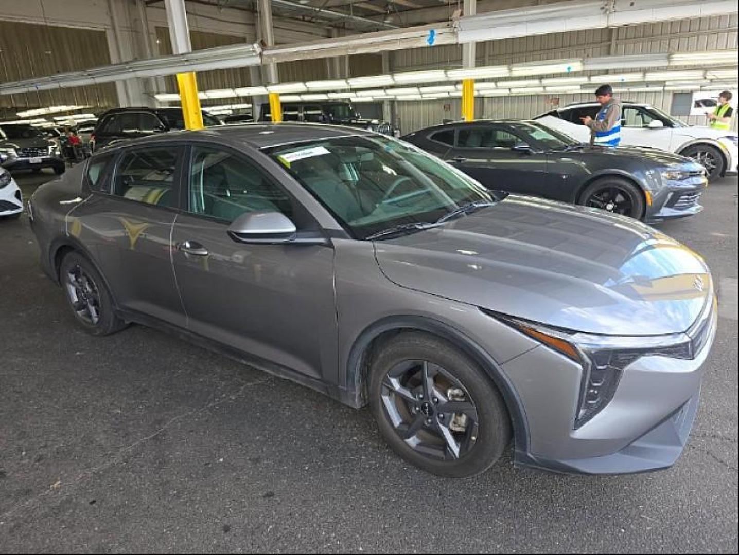 2025 GRAY Kia K4 (3KPFT4DE9SE) with an 4-Cyl 2.0 Liter engine, Automatic IVT transmission, located at 412 Auto Vista Drive, Palmdale, 93551, (661) 945-0620, 34.592636, -118.136681- Photo#0