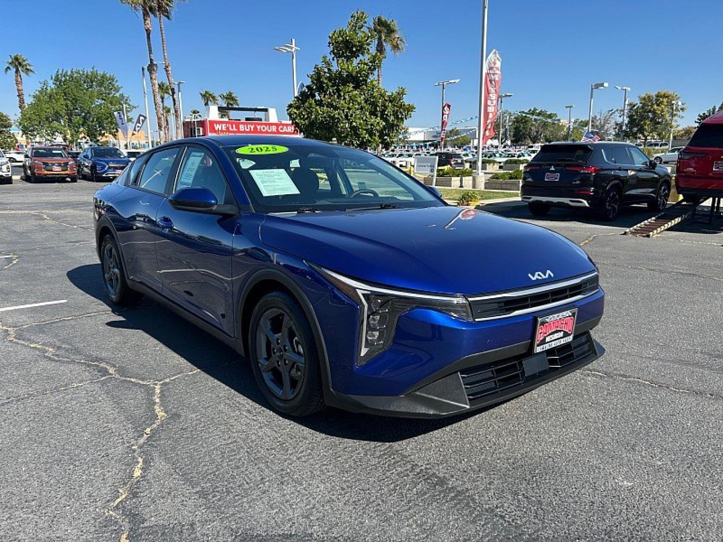 2025 BLUE Kia K4 (3KPFT4DE5SE) with an 4-Cyl 2.0 Liter engine, Automatic IVT transmission, located at 412 Auto Vista Drive, Palmdale, 93551, (661) 945-0620, 34.592636, -118.136681- Photo#1