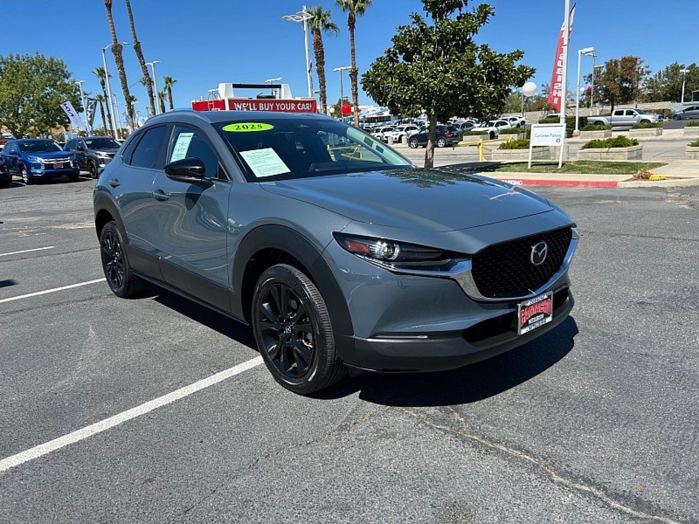 2025 Gray Mazda CX-30 (3MVDMBCM7SM) with an 4-Cyl SKYACTIV-G 2.5 Liter engine, Automatic 6-Spd transmission, located at 412 Auto Vista Drive, Palmdale, 93551, (661) 945-0620, 34.592636, -118.136681- Photo#0