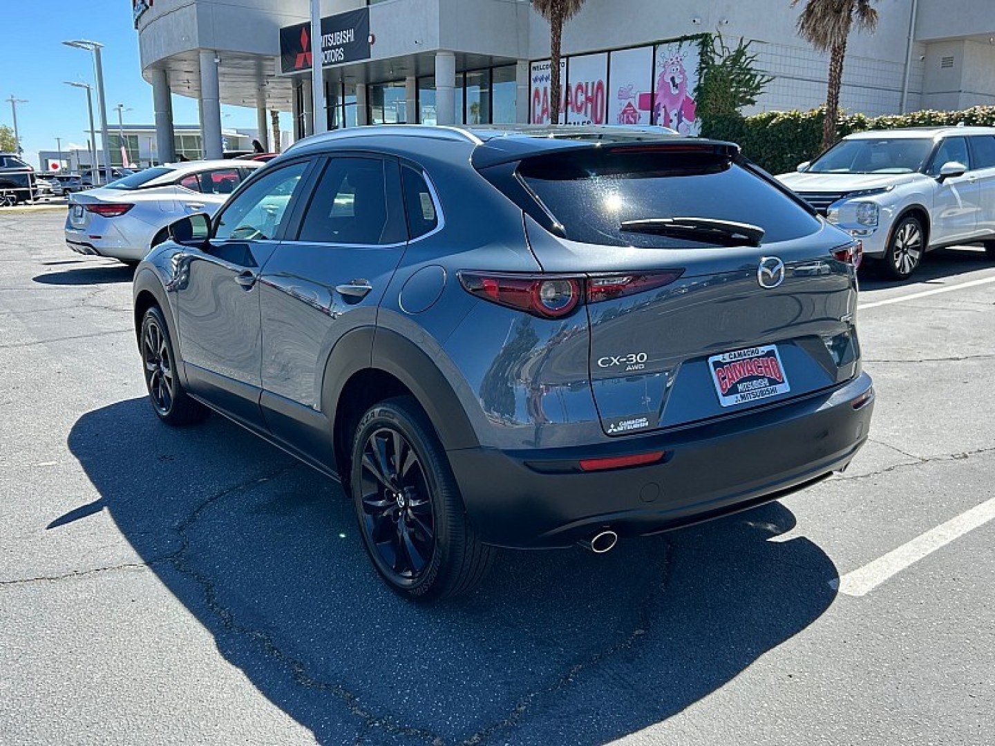 2025 Gray Mazda CX-30 (3MVDMBCM7SM) with an 4-Cyl SKYACTIV-G 2.5 Liter engine, Automatic 6-Spd transmission, located at 412 Auto Vista Drive, Palmdale, 93551, (661) 945-0620, 34.592636, -118.136681- Photo#3