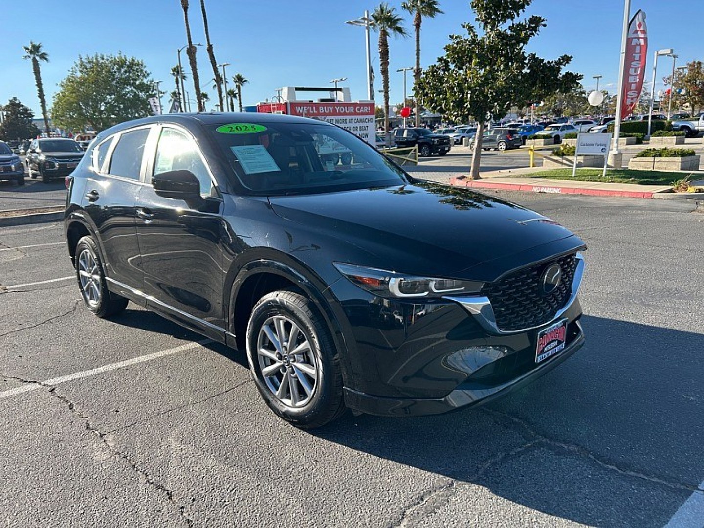 2025 BLACK /black Mazda CX-5 (JM3KFBBLXS0) with an 4-Cyl 2.5 Liter engine, Automatic 6-Spd transmission, located at 412 Auto Vista Drive, Palmdale, 93551, (661) 945-0620, 34.592636, -118.136681 - Discover comfort, versatility, and modern style in this one-owner 2025 Mazda CX-5 2.5 S Select AWD!With its sleek design, refined interior, and confident all-wheel-drive capability, this SUV is ready for daily commutes and weekend adventures alike. Powered by a 2.5L 4-cylinder engine paired with a 6- Photo#0
