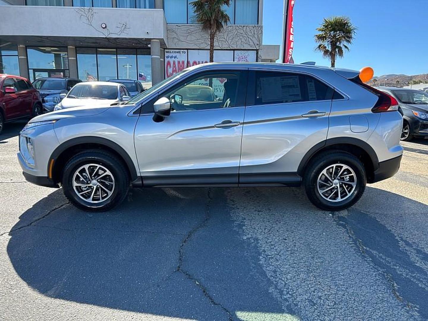 2025 SILVER Mitsubishi Eclipse Cross (JA4ATUAA6SZ) with an 4-Cyl Turbo 1.5 Liter engine, Automatic CVT transmission, located at 412 Auto Vista Drive, Palmdale, 93551, (661) 945-0620, 34.592636, -118.136681 - Photo#3