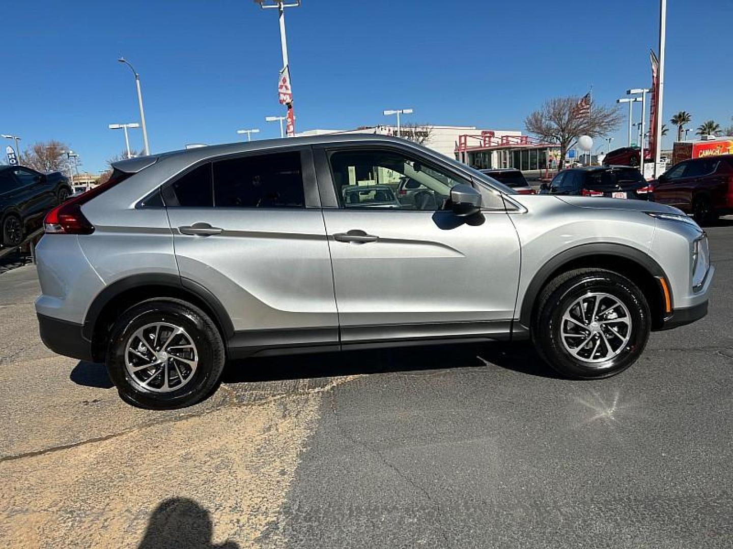 2025 SILVER Mitsubishi Eclipse Cross (JA4ATUAA6SZ) with an 4-Cyl Turbo 1.5 Liter engine, Automatic CVT transmission, located at 412 Auto Vista Drive, Palmdale, 93551, (661) 945-0620, 34.592636, -118.136681 - Photo#6