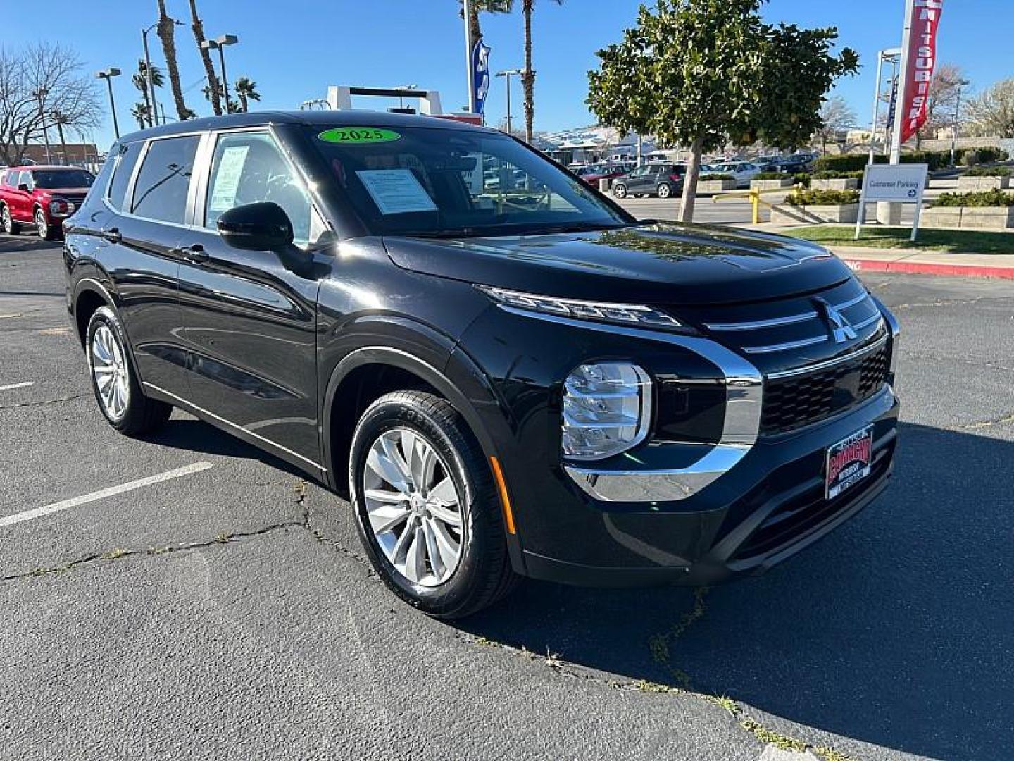 2025 BLACK Mitsubishi Outlander (JA4J4UA84SZ) with an 4-Cyl 2.5 Liter engine, Automatic CVT transmission, located at 412 Auto Vista Drive, Palmdale, 93551, (661) 945-0620, 34.592636, -118.136681 - Photo#0