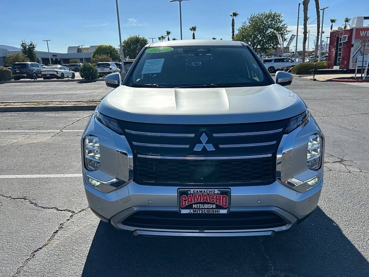 2025 Silver Mitsubishi Outlander (JA4J3VA87SZ) with an 4-Cyl 2.5 Liter engine, Automatic CVT transmission, located at 412 Auto Vista Drive, Palmdale, 93551, (661) 945-0620, 34.592636, -118.136681- Photo#1