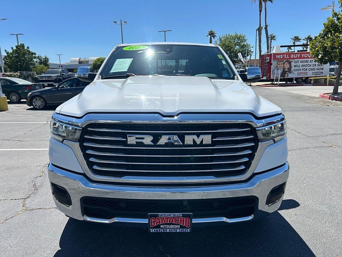 2025 White Ram 1500 4WD (1C6SRFJP3SN) with an 6-Cyl Twin Turbo 3.0L Hurricane engine, Automatic 8-Spd transmission, located at 412 Auto Vista Drive, Palmdale, 93551, (661) 945-0620, 34.592636, -118.136681- Photo#1