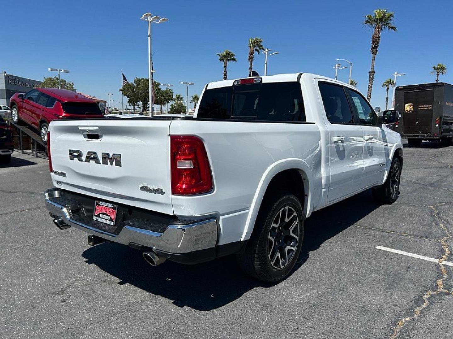 2025 White Ram 1500 4WD (1C6SRFJP3SN) with an 6-Cyl Twin Turbo 3.0L Hurricane engine, Automatic 8-Spd transmission, located at 412 Auto Vista Drive, Palmdale, 93551, (661) 945-0620, 34.592636, -118.136681- Photo#7