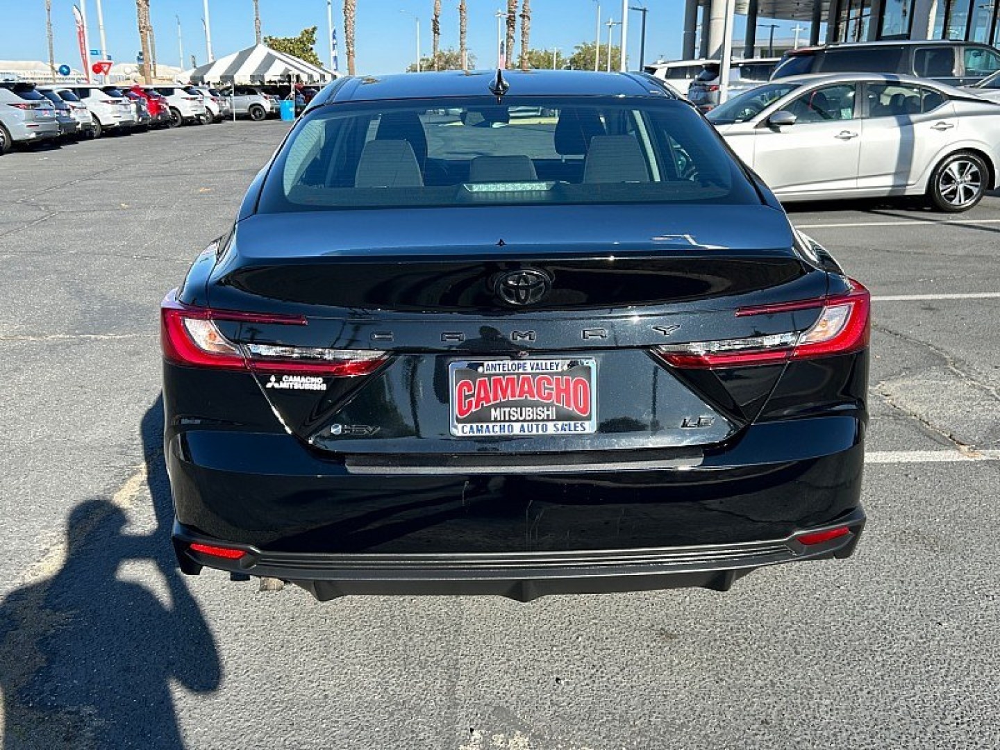 2025 Black Toyota Camry (4T1DAACK0SU) with an 4-Cyl Hybrid 2.5 Liter engine, Automatic CVT transmission, located at 412 Auto Vista Drive, Palmdale, 93551, (661) 945-0620, 34.592636, -118.136681- Photo#7