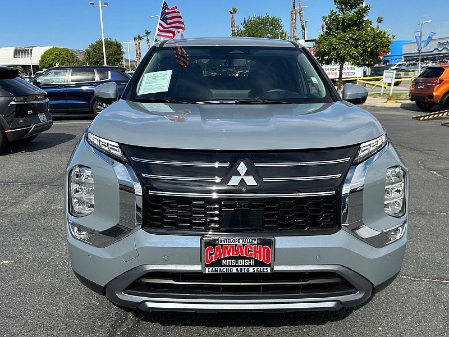 2026 Gray Mitsubishi Outlander (JA4J3VAB4TZ) with an 4-Cyl Turbo Hybrid 1.5 Liter engine, Automatic CVT transmission, located at 412 Auto Vista Drive, Palmdale, 93551, (661) 945-0620, 34.592636, -118.136681- Photo#1