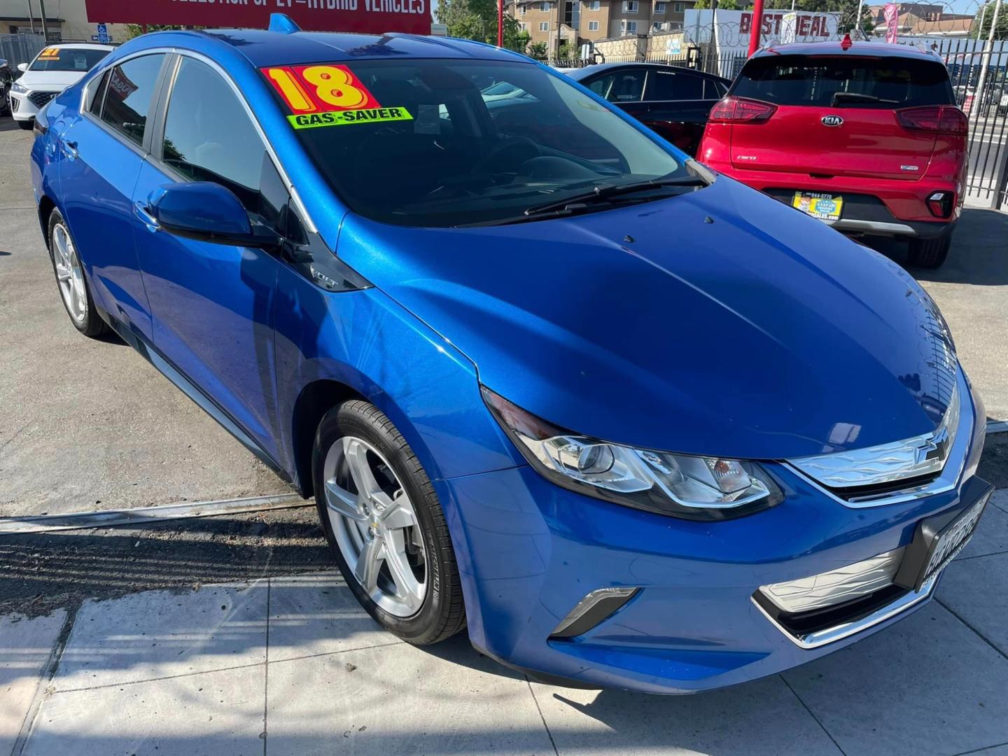 2018 BLUE /BLACK Chevrolet Volt (1G1RC6S57JU) , located at 744 E Miner Ave, Stockton, CA, 95202, (209) 944-5770, 37.956863, -121.282082 - PLUS TAXES AND FEES - Photo#1