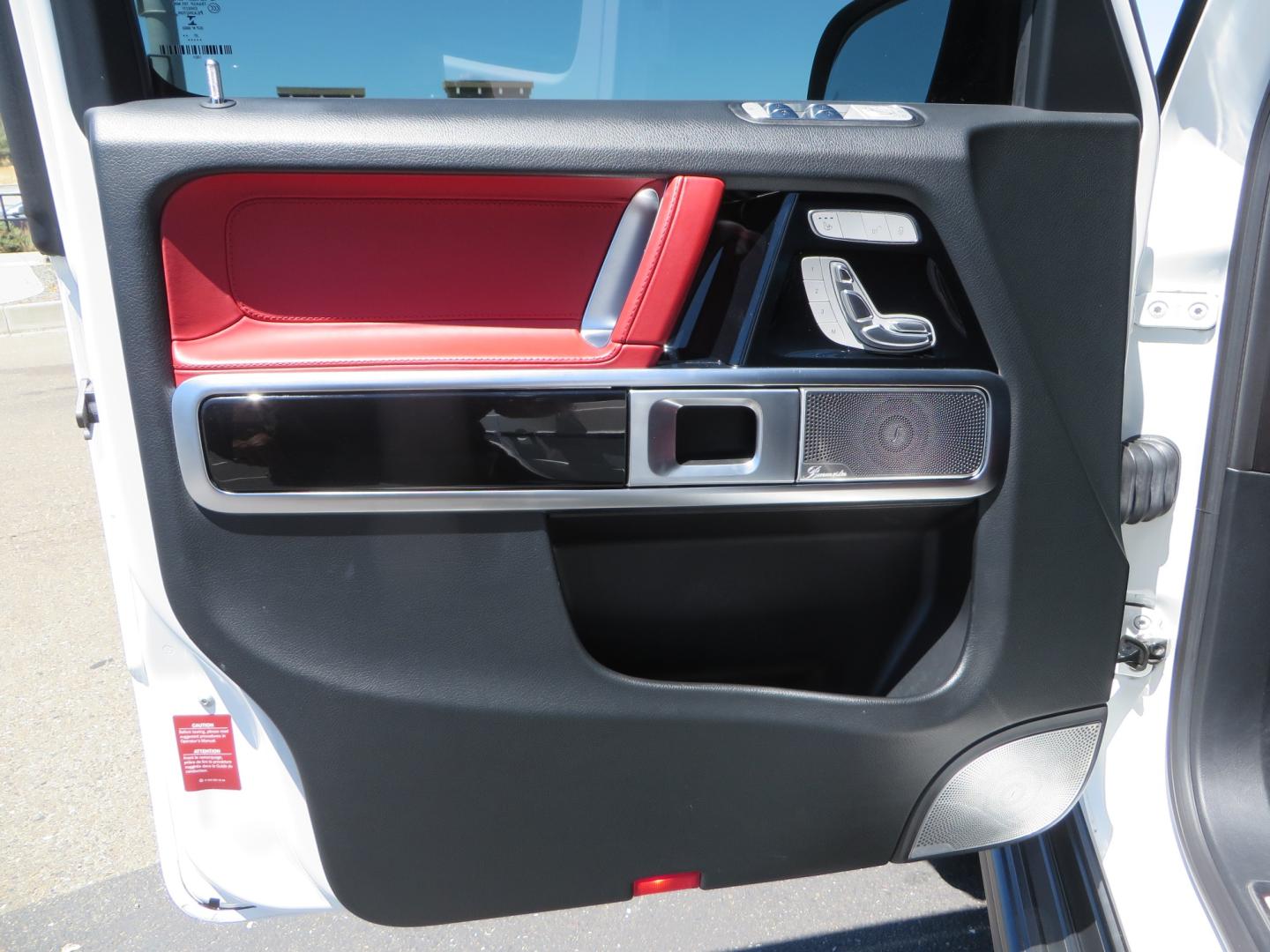 2021 White /Red Mercedes-Benz G-Class G 550 (W1NYC6BJ1MX) with an 4.0L V8 engine, automatic transmission, located at 2630 Grass Valley Highway, Auburn, CA, 95603, (530) 508-5100, 38.937893, -121.095482 - Features Vossen Wheels and Toyo AT3 tires. Also has the stock wheels and tires as well. - Photo#13